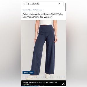 Powerchill wide leg yoga pants